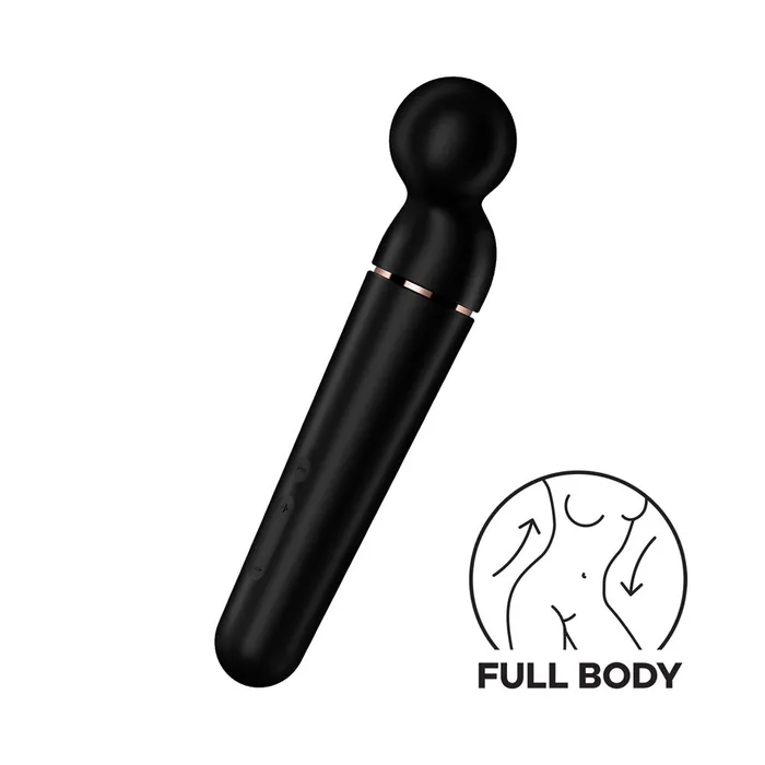 Satisfyer Vibrators Satisfyer Planet Wander BlackRose Gold USB Rechargeable Massager Wand Satisfyer Vibrators Satisfyer Planet Wander BlackRose Gold USB Rechargeable Massager Wand