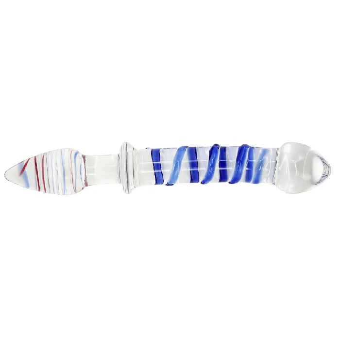 TooTimidcom Dildos DualEnded Swirl Glass GSpot PSpot Dildo Anal Plug