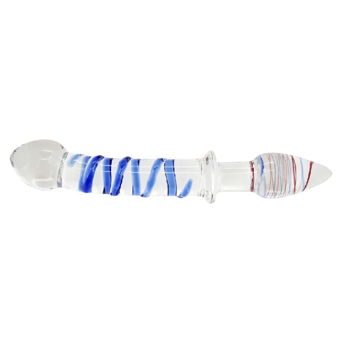 TooTimidcom Dildos DualEnded Swirl Glass GSpot PSpot Dildo Anal Plug