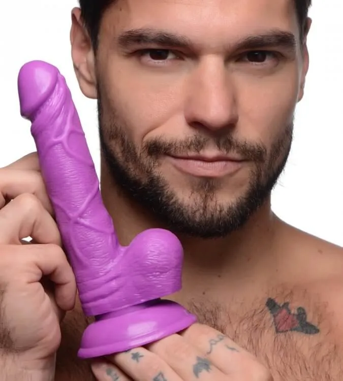 Pop 65 inches Dildo with Balls Purple XR Brands Dildos