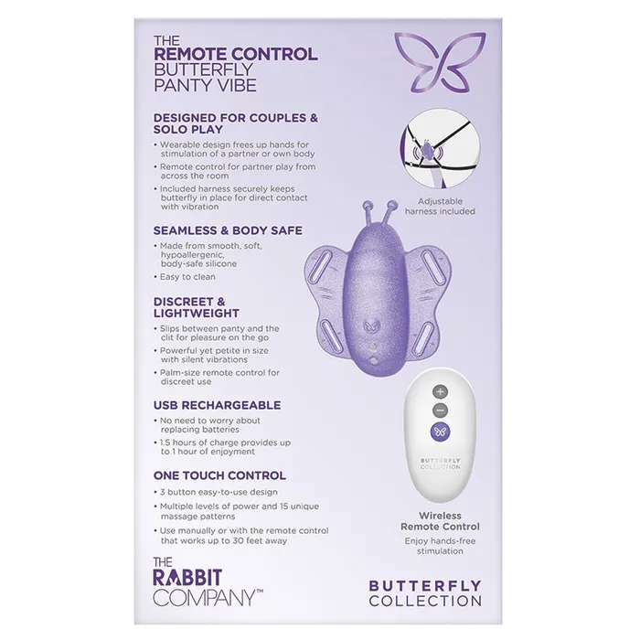 The Remote Control Butterfly Panty Vibe THE RABBIT CO Female Sex Toys