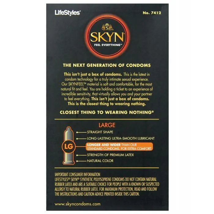 Skyn Male Sex Toys Skyn Large Polyisoprene Condoms