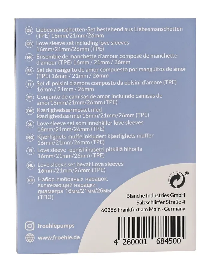 Anal Frohle Frohle Love Sleeves Set 6383102 162126 MM LS004