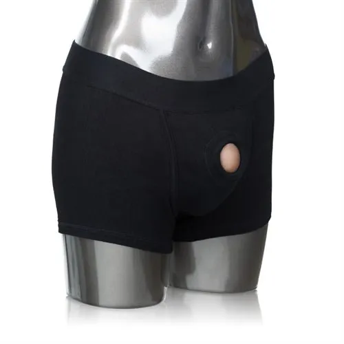 CalExotics Packer Gear Boxer Brief Harness Black Female Sex Toys