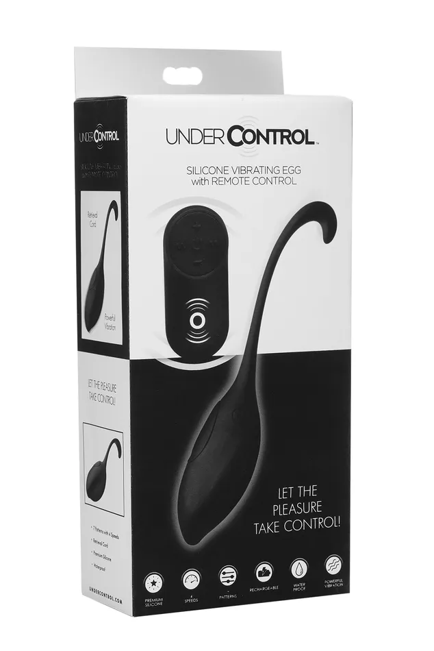 Female Sex Toys XR Brands Silicone Vibrating Egg With Remote Control