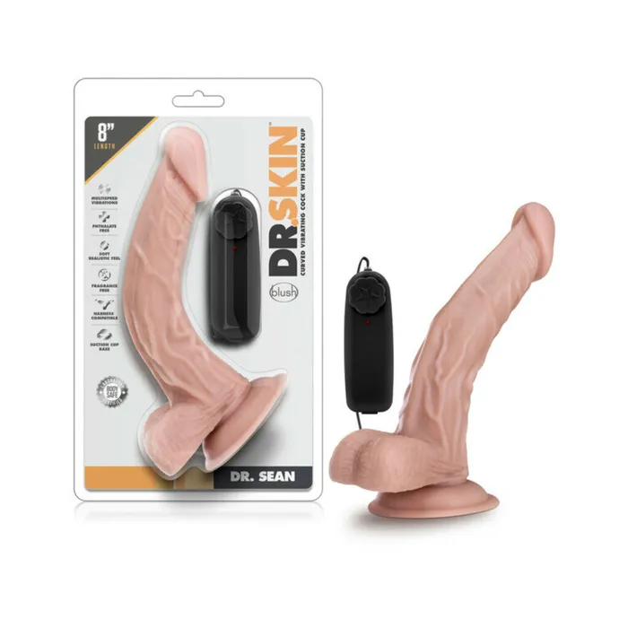 Female Sex Toys Blush Dr Skin Dr Sean 8 in Vibrating Dildo with Suction Cup Vanilla Female Sex Toys Blush Dr Skin Dr Sean 8 in Vibrating Dildo with Suction Cup Vanilla