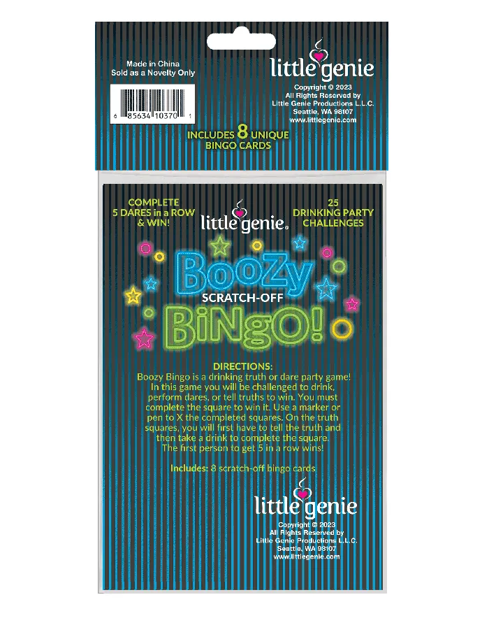 Little Genie Vibrators Boozy Bingo Drinking