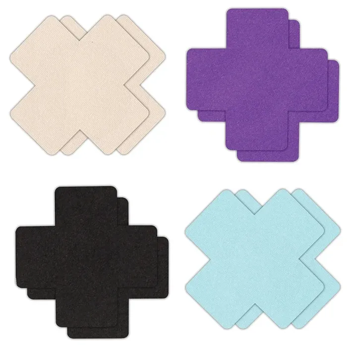 NS Novelties Vibrators Pretty Pasties Cross I Assorted 4 Pair