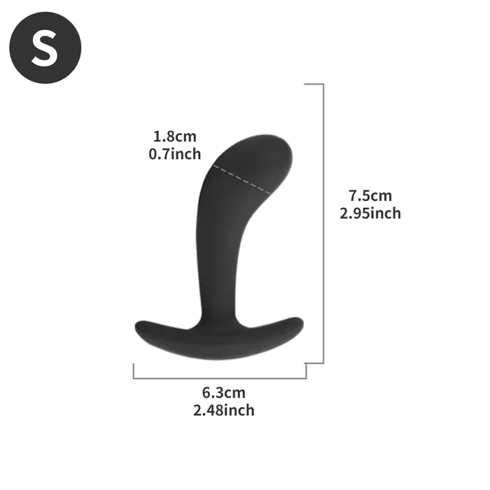 Romulus Anal Premium Silicone Black Butt Plug Anal Toy Set Waterproof Prostate GSpot Stimulator