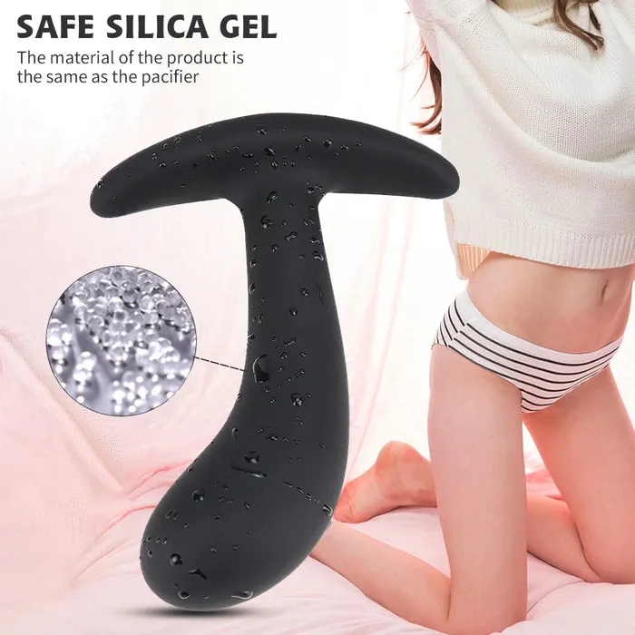 Romulus Anal Premium Silicone Black Butt Plug Anal Toy Set Waterproof Prostate GSpot Stimulator