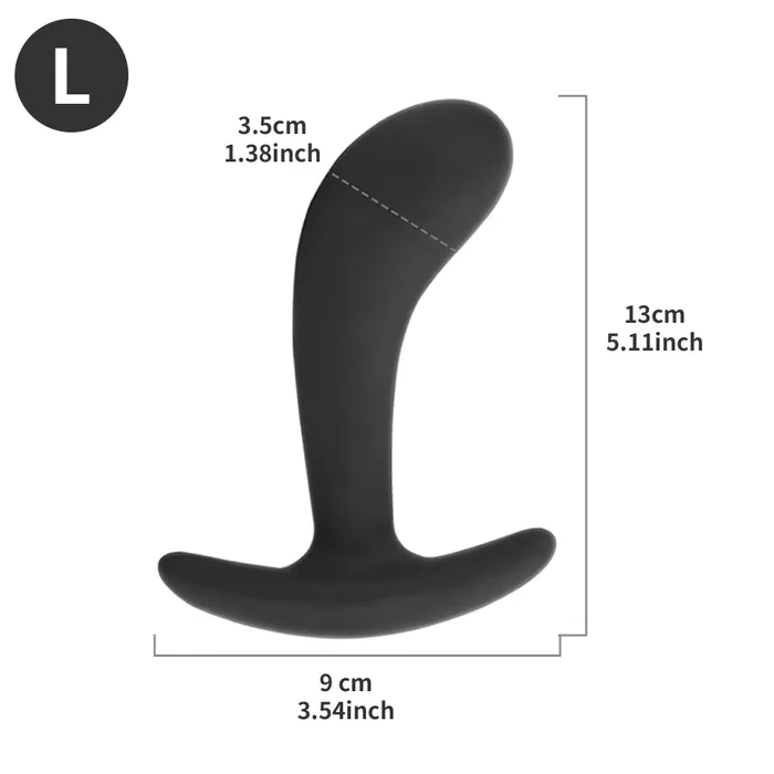 Romulus Anal Premium Silicone Black Butt Plug Anal Toy Set Waterproof Prostate GSpot Stimulator