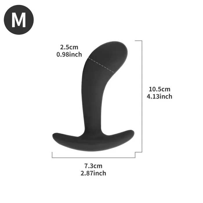 Romulus Anal Premium Silicone Black Butt Plug Anal Toy Set Waterproof Prostate GSpot Stimulator