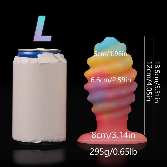 Anal Domlust Luminous Big Anal Dildo Butt Plug Sprial Anal Ball Sex Toys for Women Men Domlust