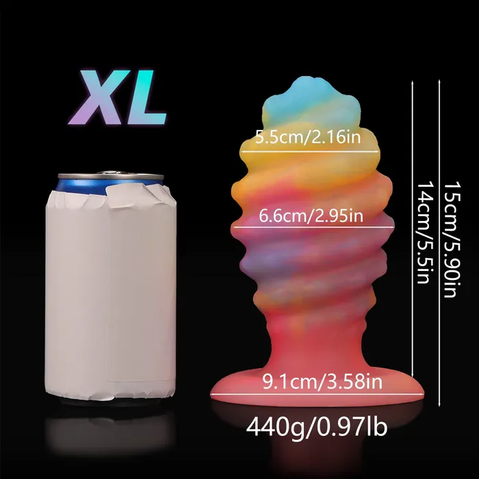 Anal Domlust Luminous Big Anal Dildo Butt Plug Sprial Anal Ball Sex Toys for Women Men Domlust