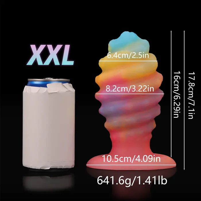 Anal Domlust Luminous Big Anal Dildo Butt Plug Sprial Anal Ball Sex Toys for Women Men Domlust