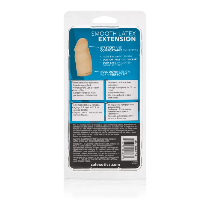 Enhance Your Experience 3Inch Smooth Latex Extension Ivory CalExotics Anal