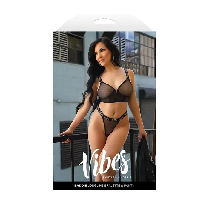 Fantasy Lingerie Vibes Baddie Longline Mesh Bralette Panty LXL Fantasy Lingerie Female Sex Toys Fantasy Lingerie Vibes Baddie Longline Mesh Bralette Panty LXL Fantasy Lingerie Female Sex Toys