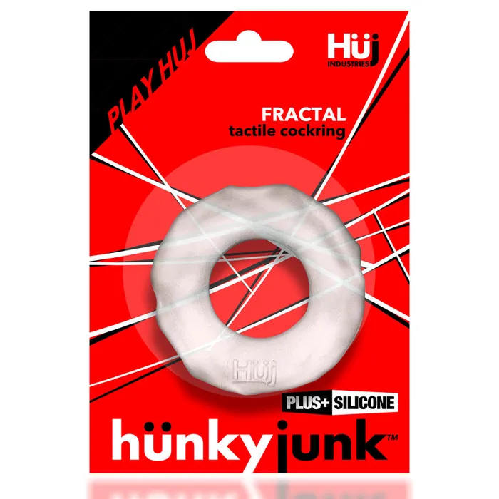 Hunkyjunk Dildos FRACTAL tactile cockring CLEAR ICE