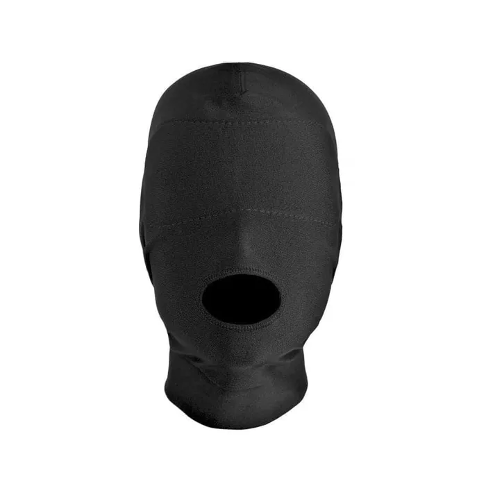Master Series Disguise Open Mouth Hood With Padded Blindfold Male Sex Toys