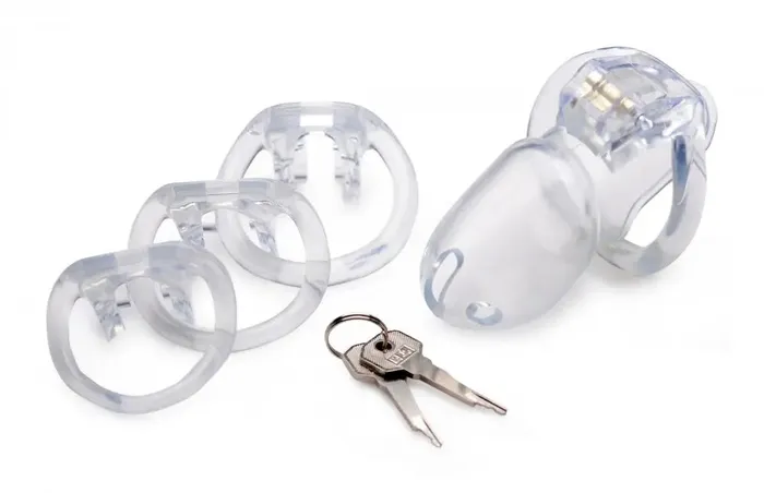 Master Series Male Sex Toys Clear Captor Chastity Cage Large BDSM Cock Cage Master Series Male Sex Toys Clear Captor Chastity Cage Large BDSM Cock Cage