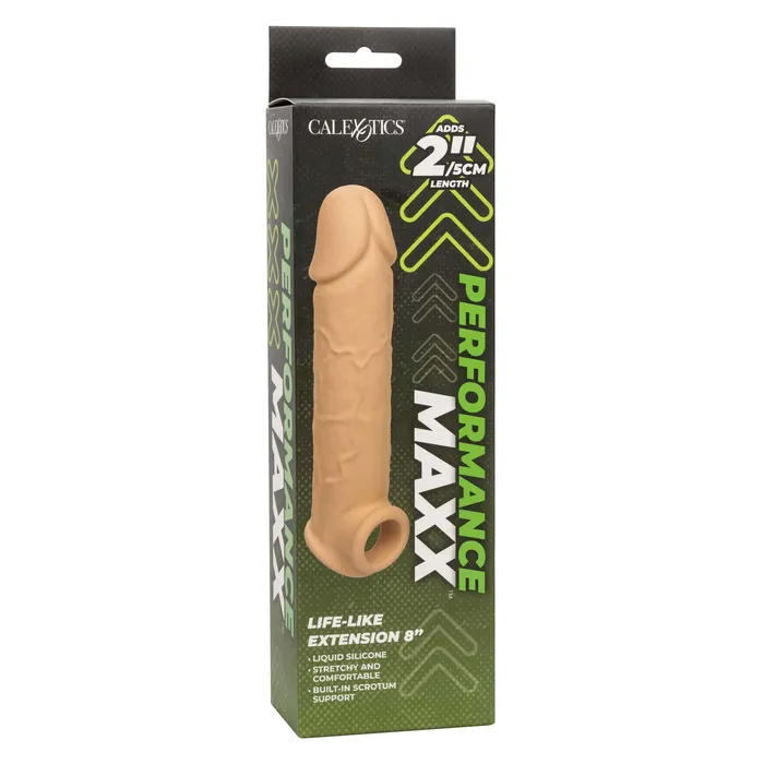 Performance Maxx LifeLike Extension 8 Inch Ivory CalExotics Anal Performance Maxx LifeLike Extension 8 Inch Ivory CalExotics Anal