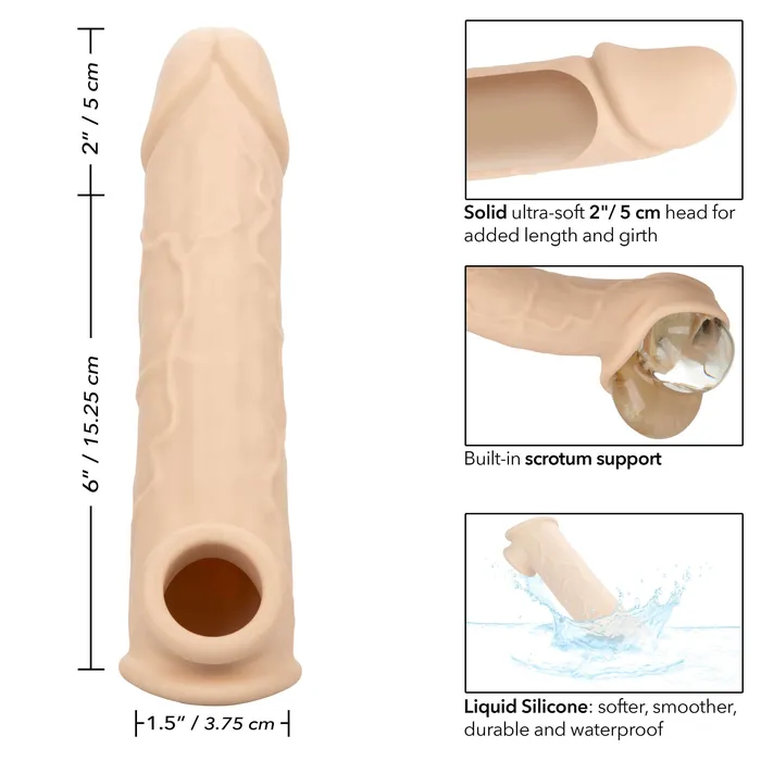 Performance Maxx LifeLike Extension 8 Inch Ivory CalExotics Anal Performance Maxx LifeLike Extension 8 Inch Ivory CalExotics Anal
