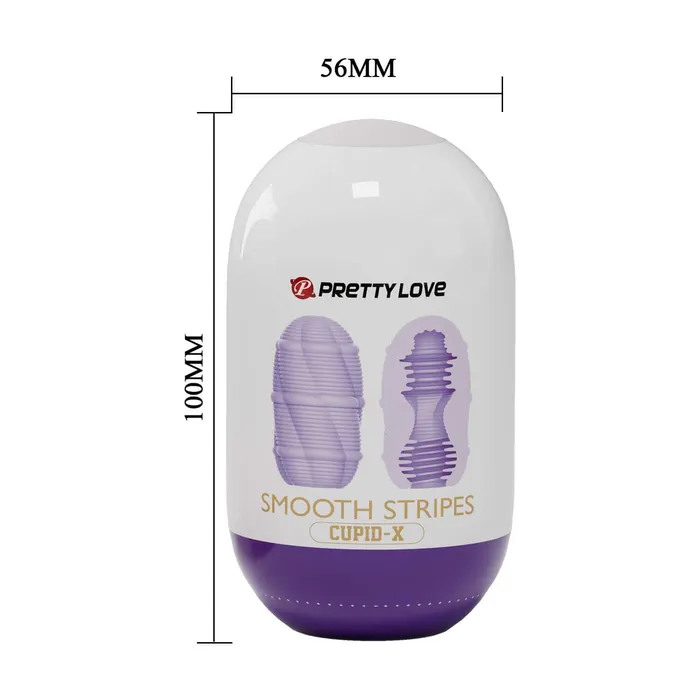 Pretty Love Pretty Love Smooth Stripes CupidX Purple A Unique Stroker for Your Pleasure Vibrators