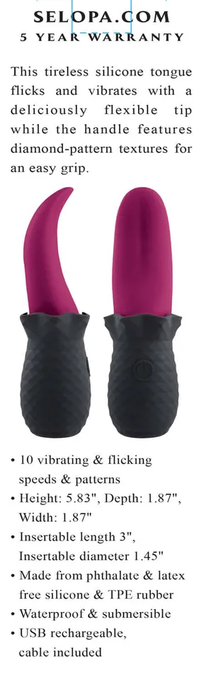 Selopa Vibrators Tongue Teaser Pinkblack Selopa Vibrators Tongue Teaser Pinkblack