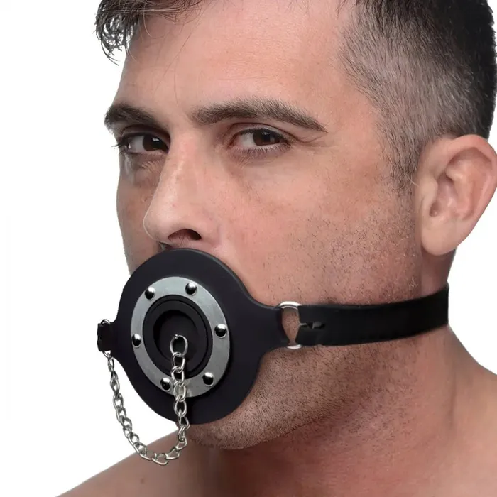 XR Brands Female Sex Toys Silicone Pie Hole Feeding Gag BDSM Feeder Gag with Hole