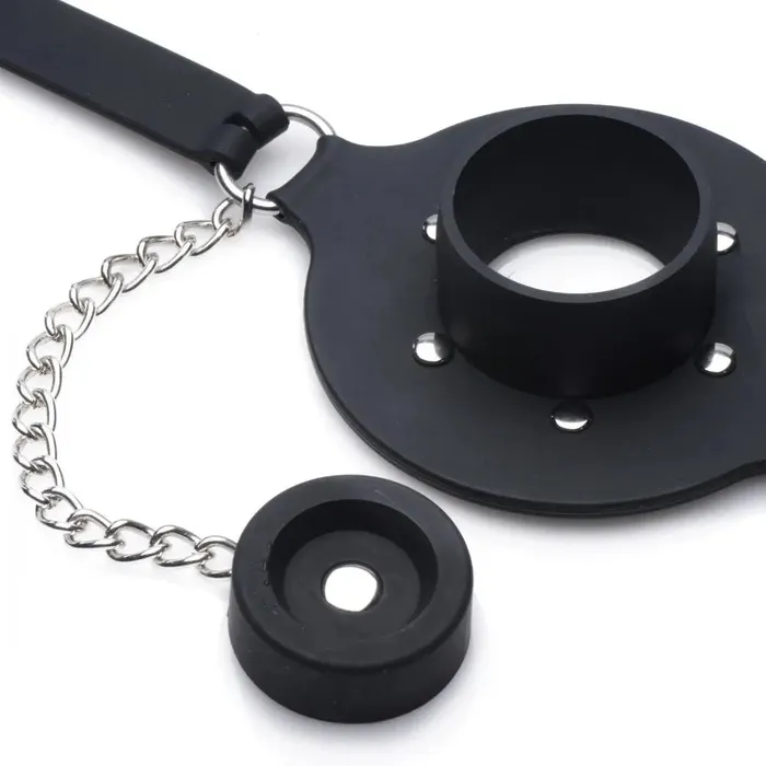 XR Brands Female Sex Toys Silicone Pie Hole Feeding Gag BDSM Feeder Gag with Hole