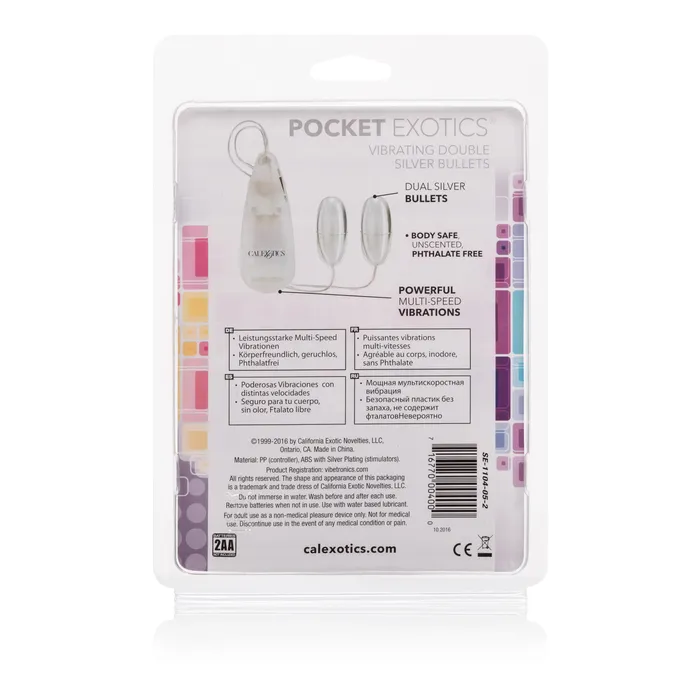 Calexotics Anal MultiSpeed Vibrating Silver Bullets PocketSized Fun for All Adventures