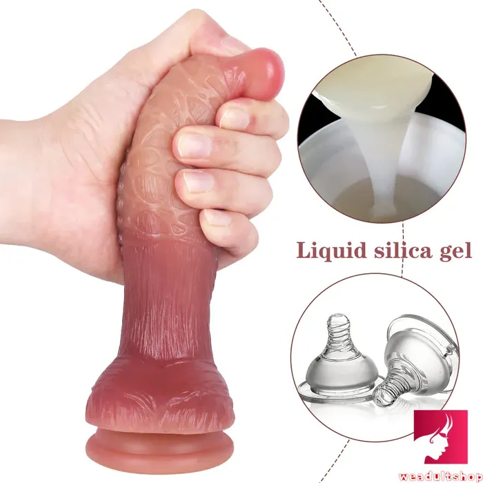 Female Sex Toys 748in Dual Density Silicone Real Looking Stick On Dildo For Men Weadultshop