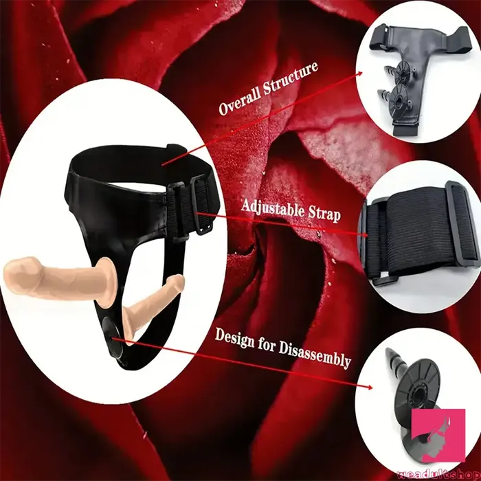 Female Sex Toys Weadultshop 59in 71in Wearable Adjustable Panty Harness Strap on Dual Real Dildo