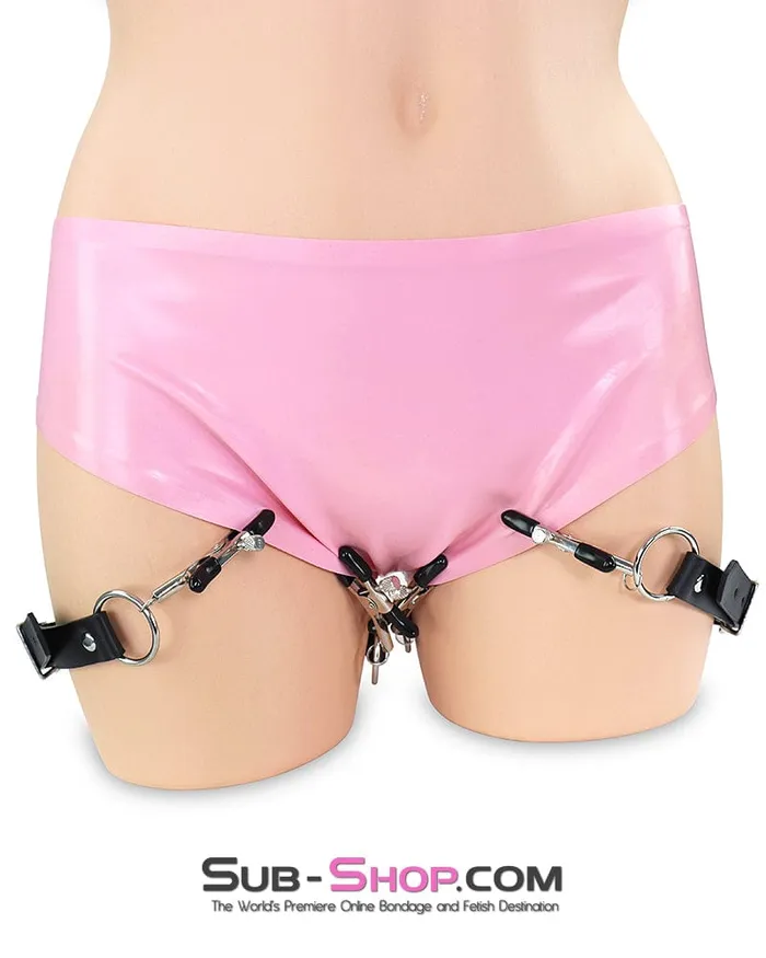 Idea 1762MQ Pussy Spreader Thigh Cuffs with Pussy Clamps Male Sex Toys
