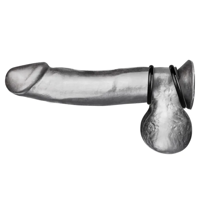 Male Sex Toys Blue Line Men Silicone Cock Ring Set Black