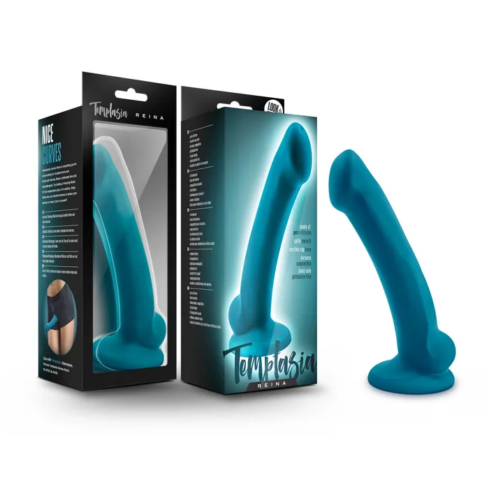 Male Sex Toys Blush Novelties Reina Silky Silicone GSpot and Prostate Massager with Suction Cup Base