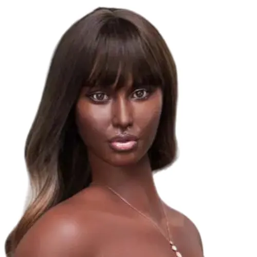 Male Sex Toys H956 Sex Doll HeadSiliconeDark Skin GirlIrontech Doll Head Irontech Doll Head